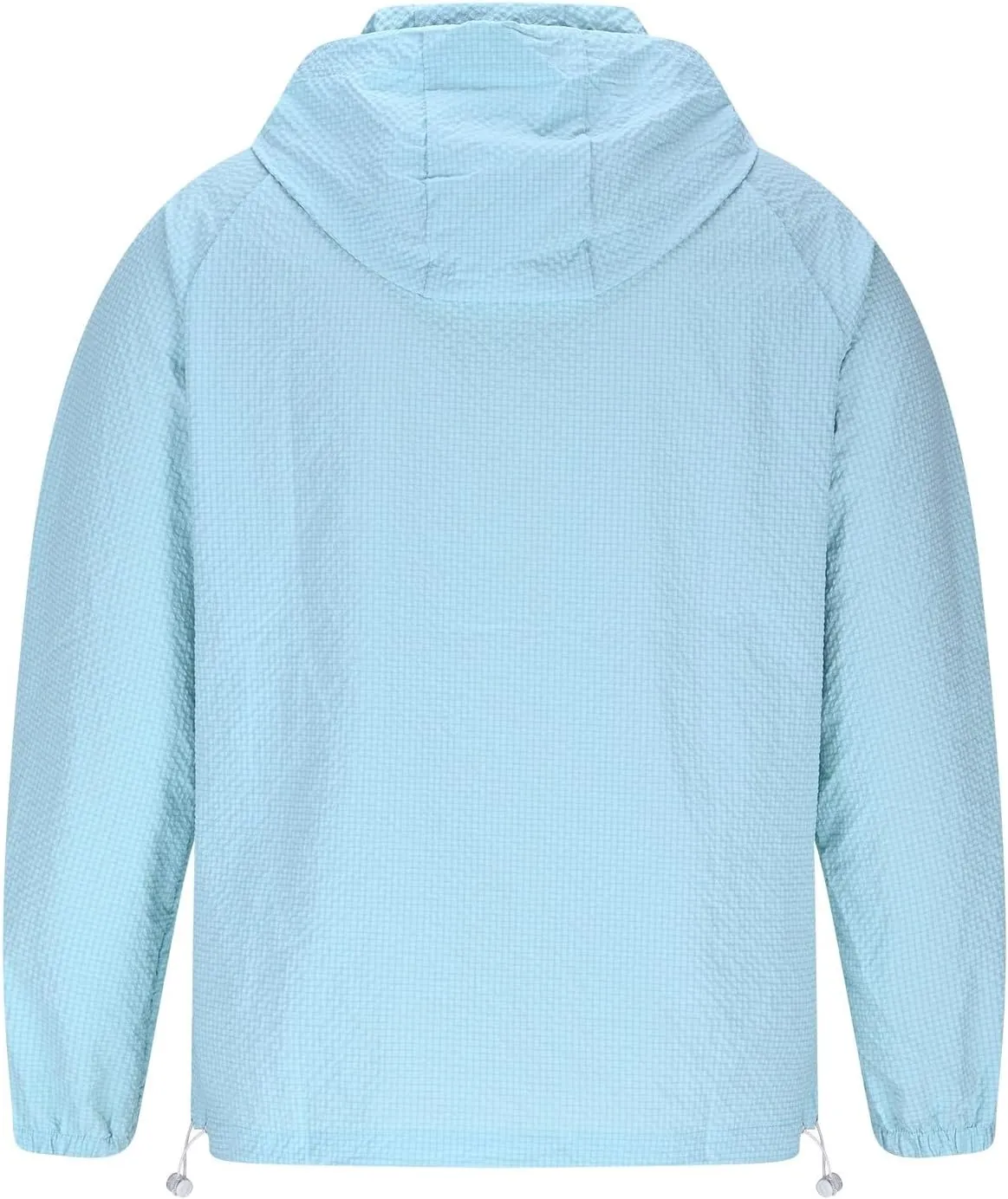 Mens UPF 50  Sun Protection Light Jacket Breathable Cooling UV Rash Guard Full Zip Hoodies Athletic Jackets