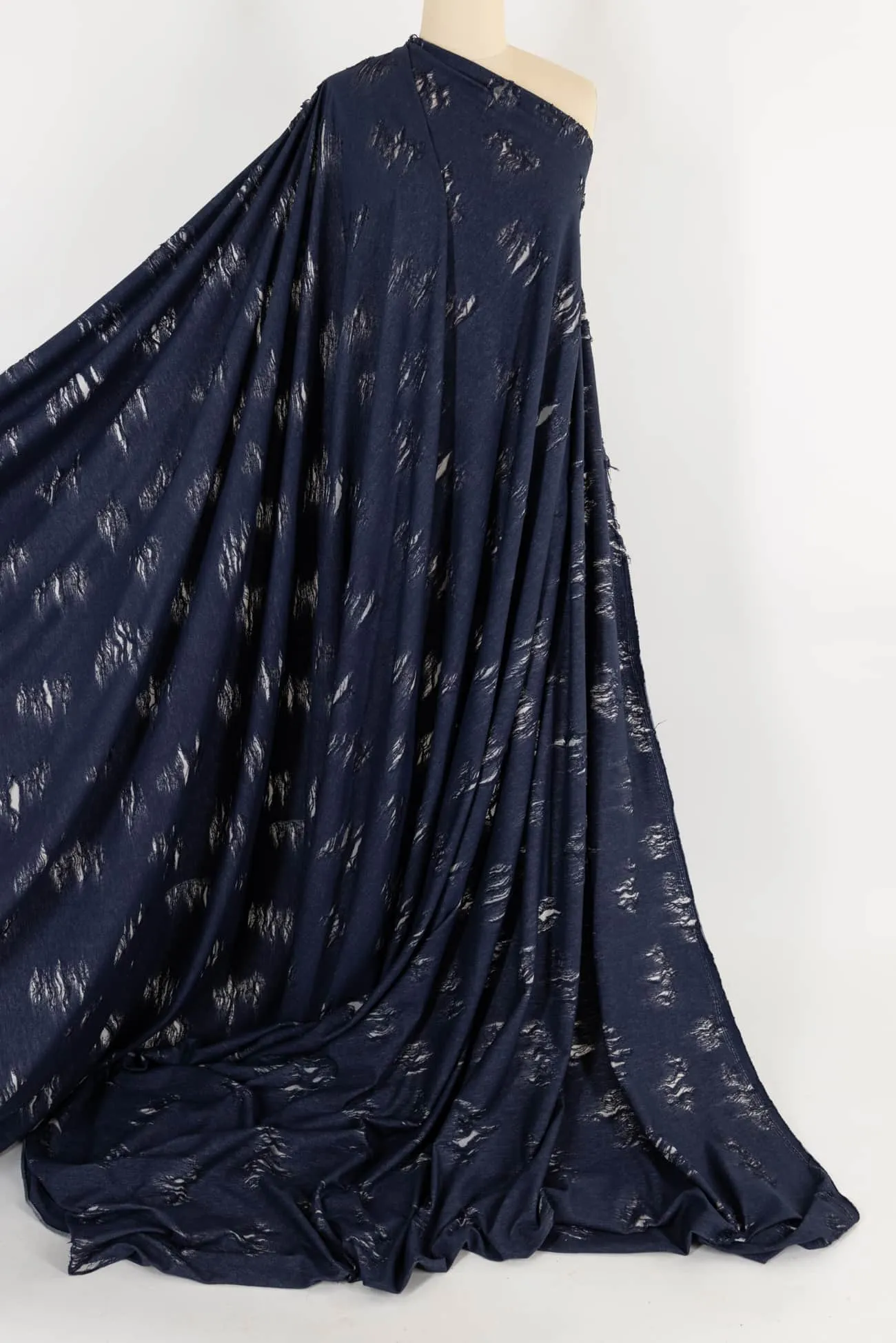 Navy Holey Moley Knit