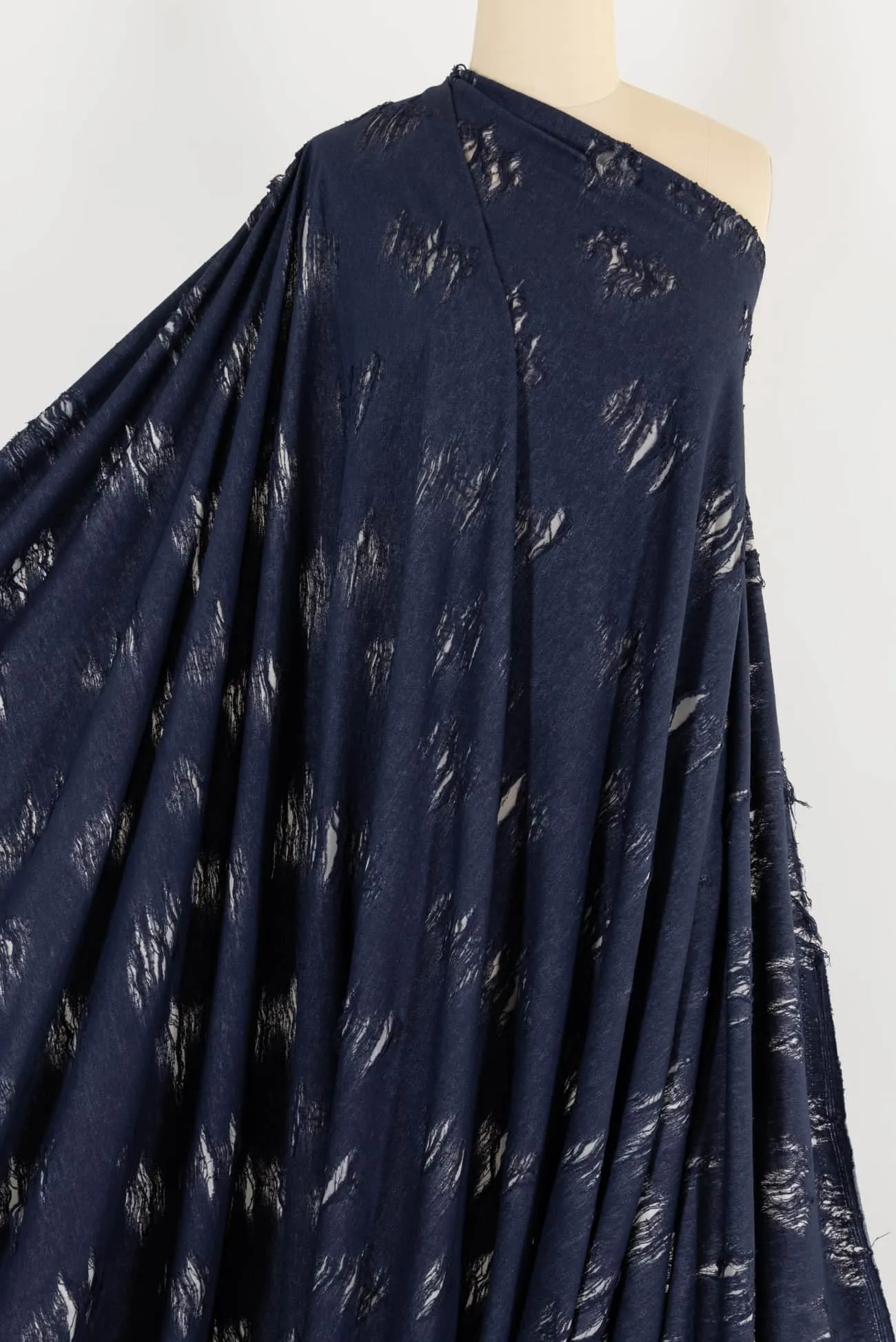 Navy Holey Moley Knit