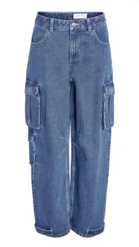 NM RASMINE NW BAGGY JEANS - MEDIUM BLUE