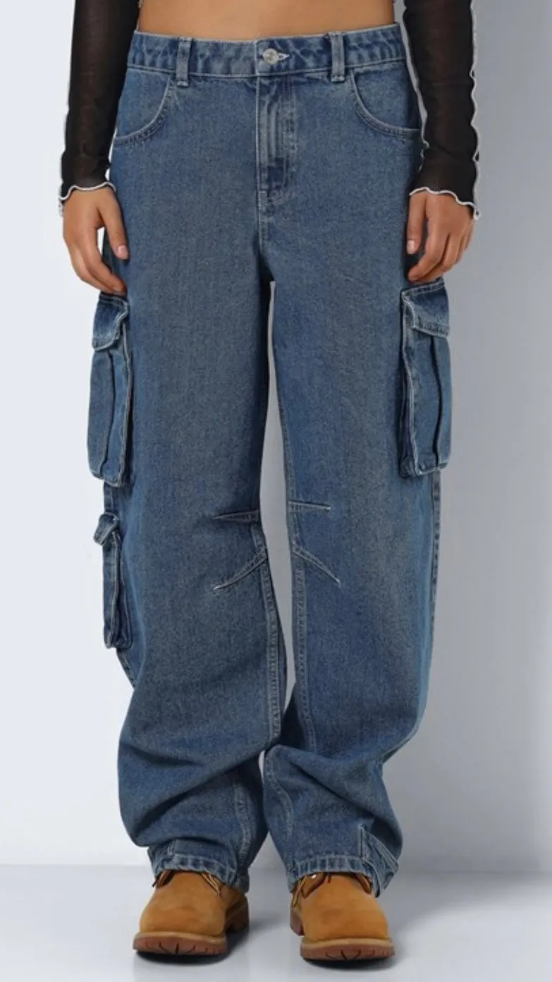NM RASMINE NW BAGGY JEANS - MEDIUM BLUE