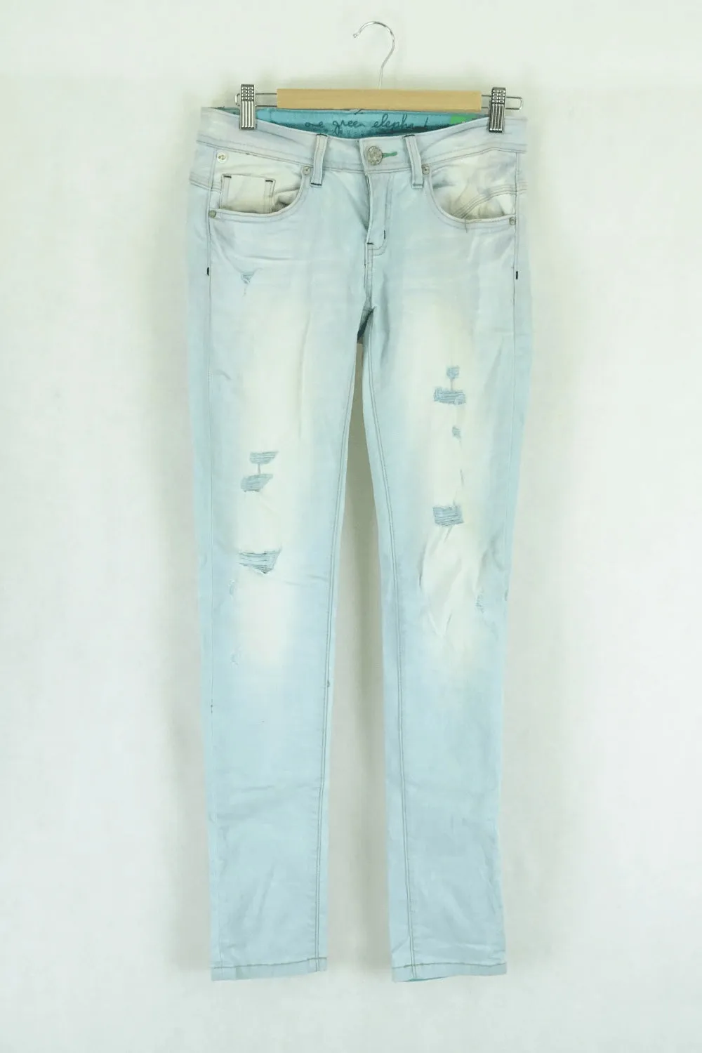One Green Elephant Blue Pants S