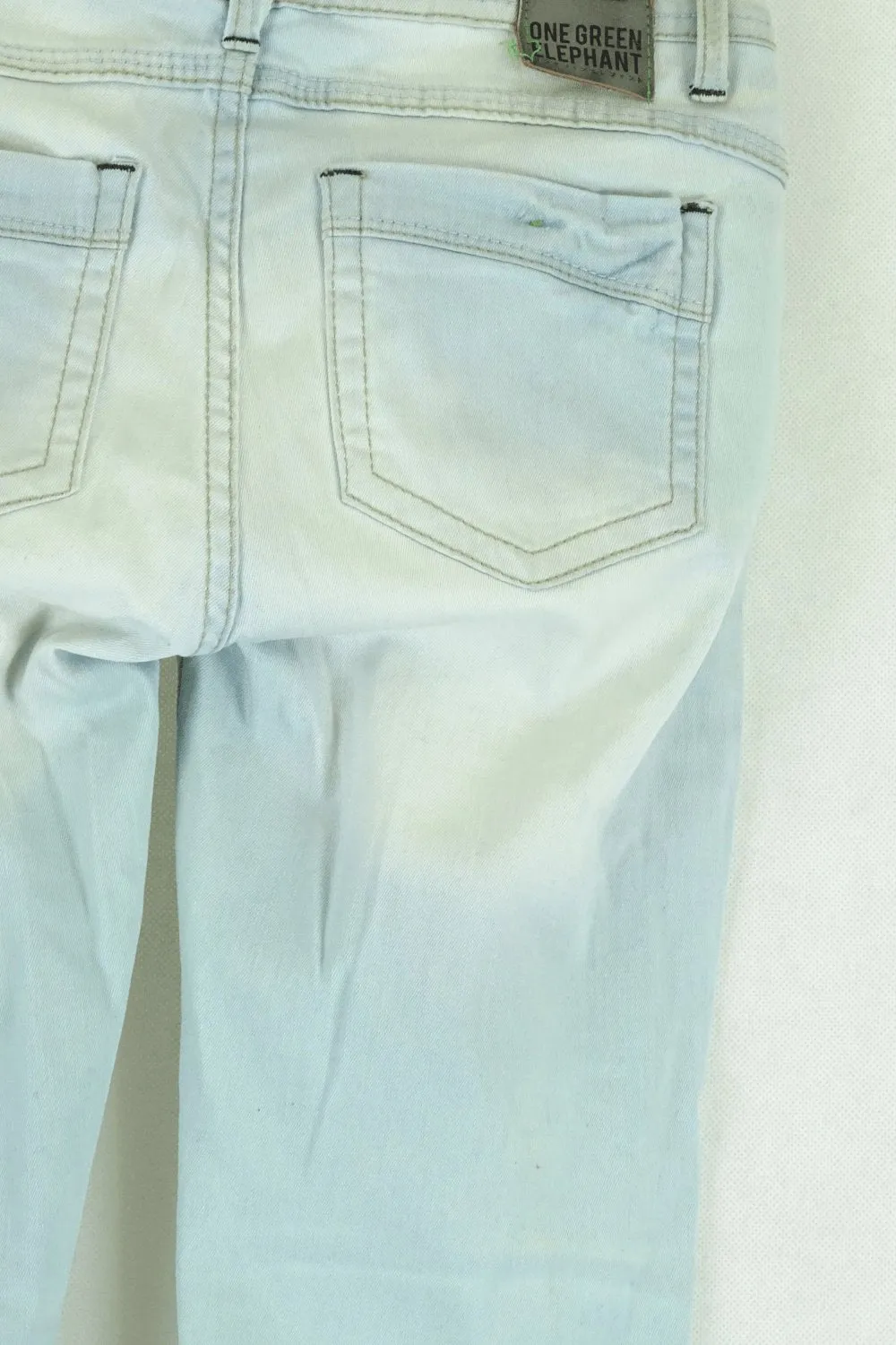One Green Elephant Blue Pants S