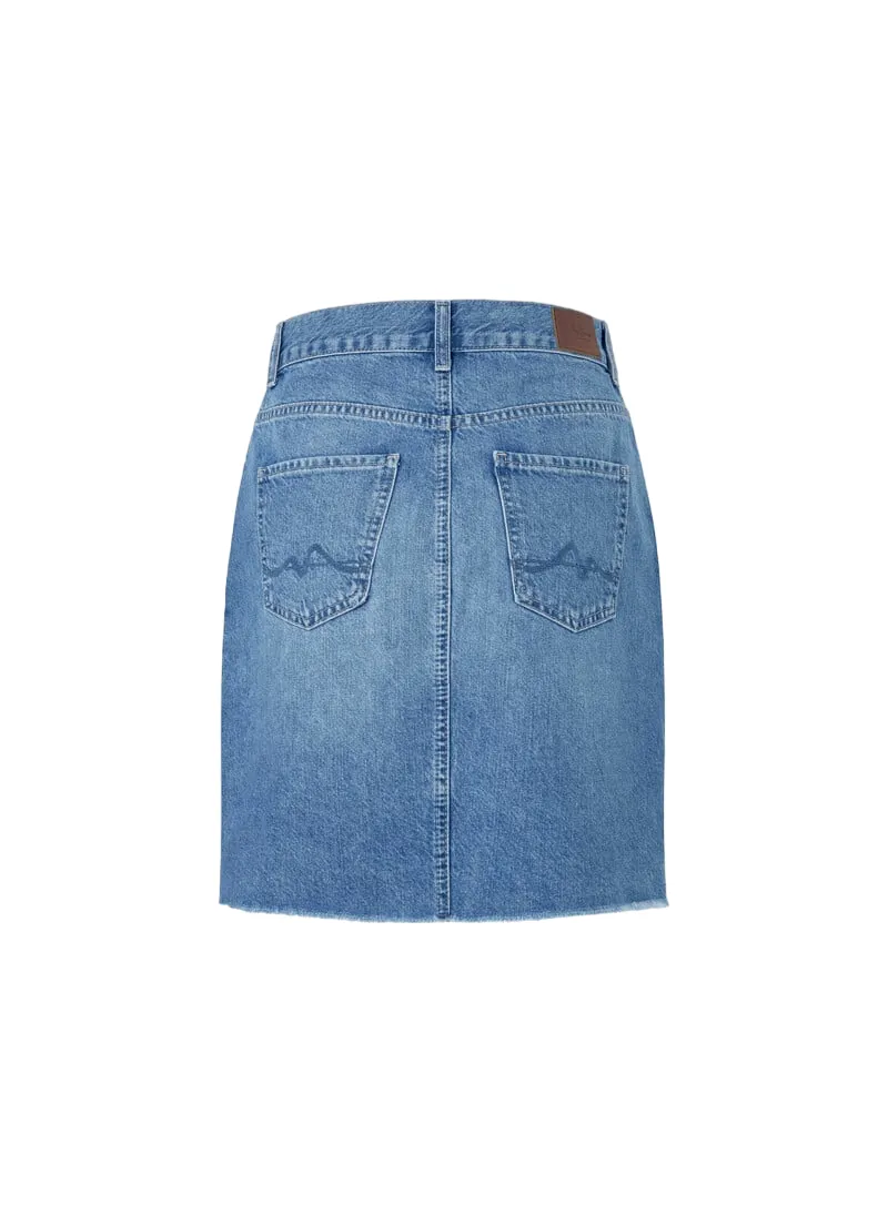 Pepe Jeans minigonna da donna in denim HW PL901124MN9 blu medio