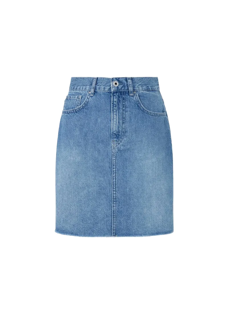 Pepe Jeans minigonna da donna in denim HW PL901124MN9 blu medio