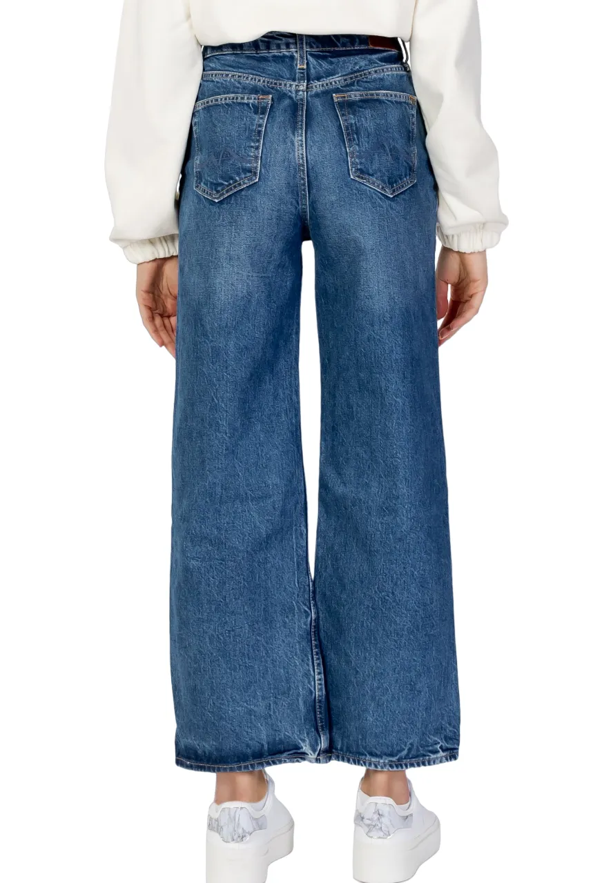 Pepe Jeans Pantalone Jeans da donna larghi a zampa e vita alta Lexa Sky High PL204162RR5 blu