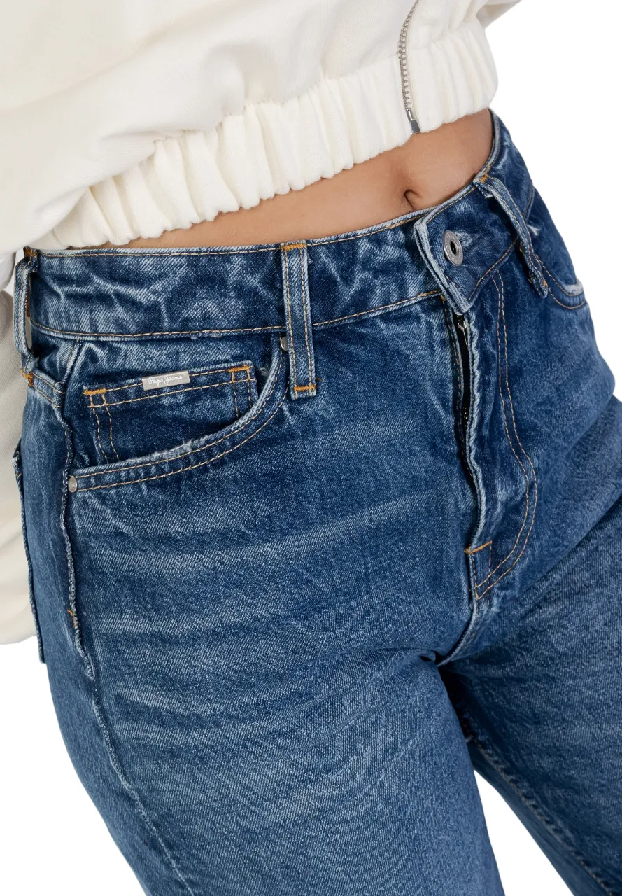 Pepe Jeans Pantalone Jeans da donna larghi a zampa e vita alta Lexa Sky High PL204162RR5 blu