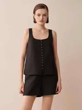 SILKINC Silk Road Silk-linen Vest