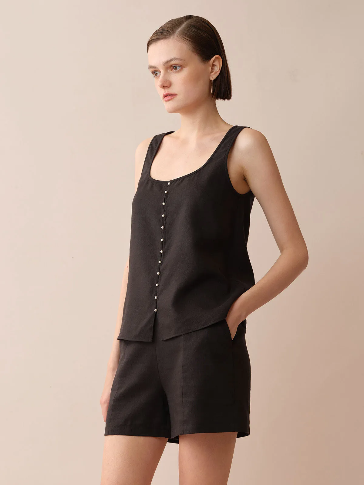 SILKINC Silk Road Silk-linen Vest