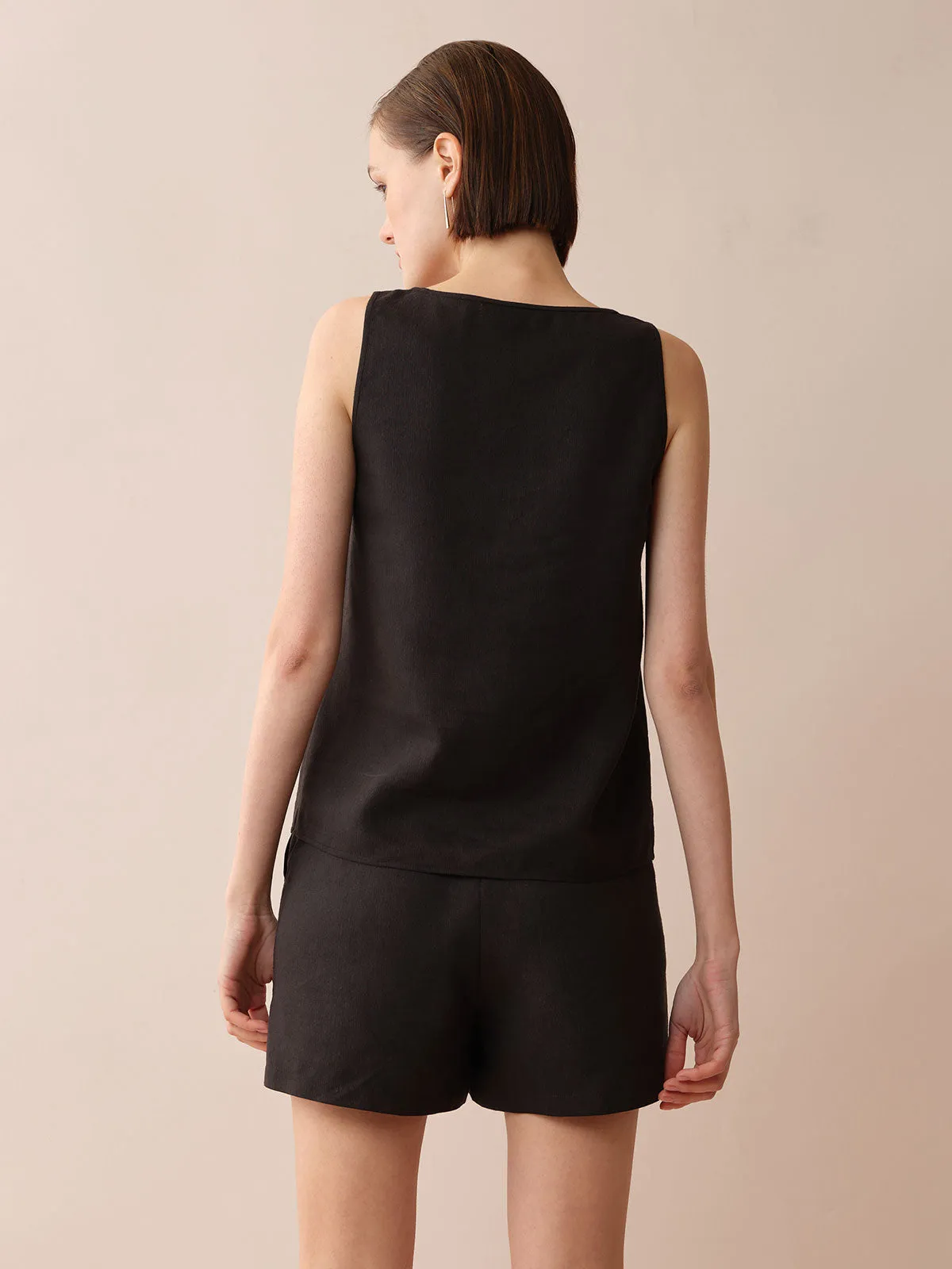 SILKINC Silk Road Silk-linen Vest