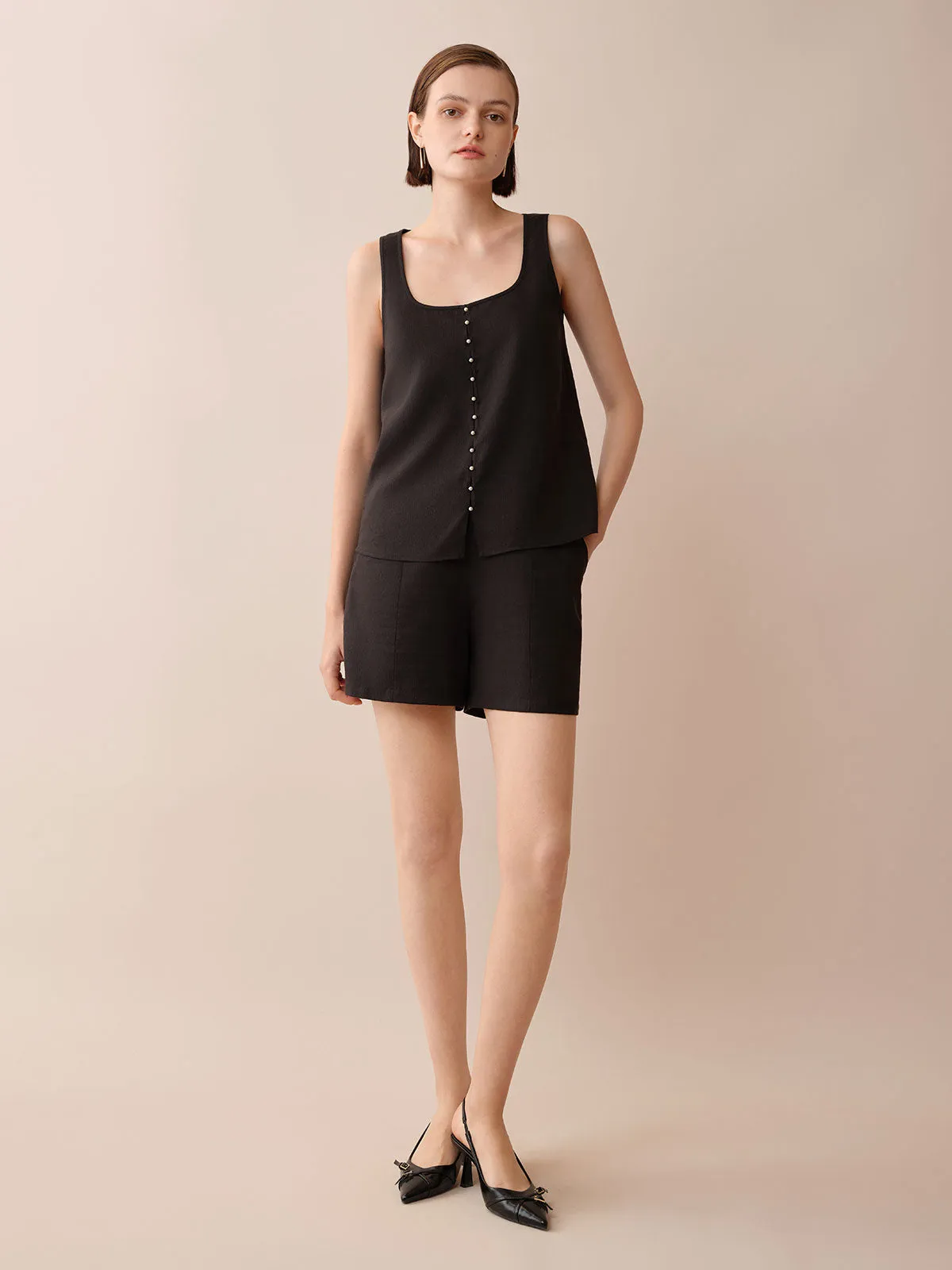 SILKINC Silk Road Silk-linen Vest