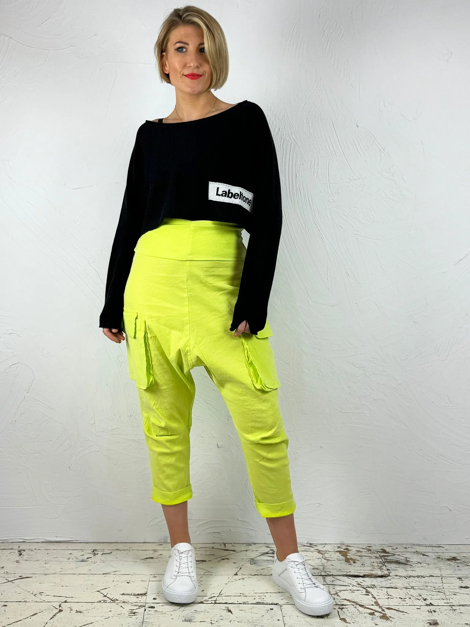 Stretchy Drop-Crotch Trousers '3830104'
