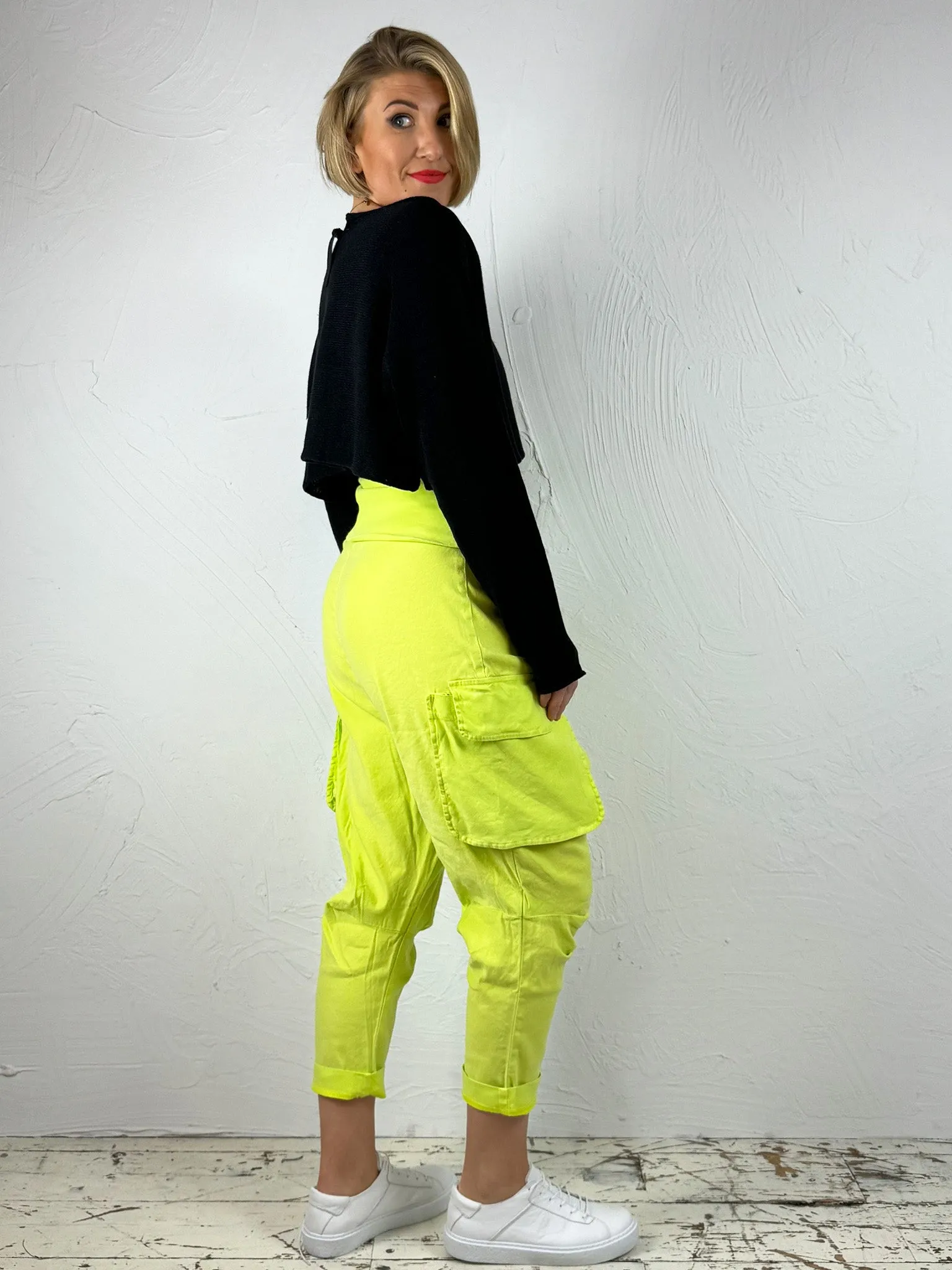 Stretchy Drop-Crotch Trousers '3830104'