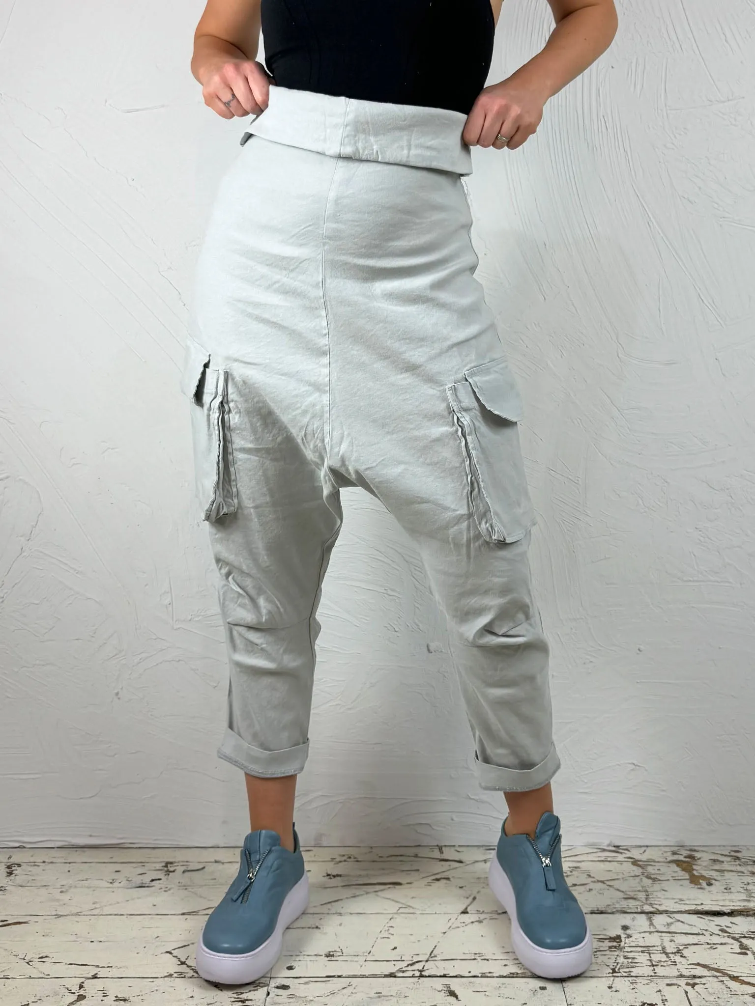 Stretchy Drop-Crotch Trousers '3830104'