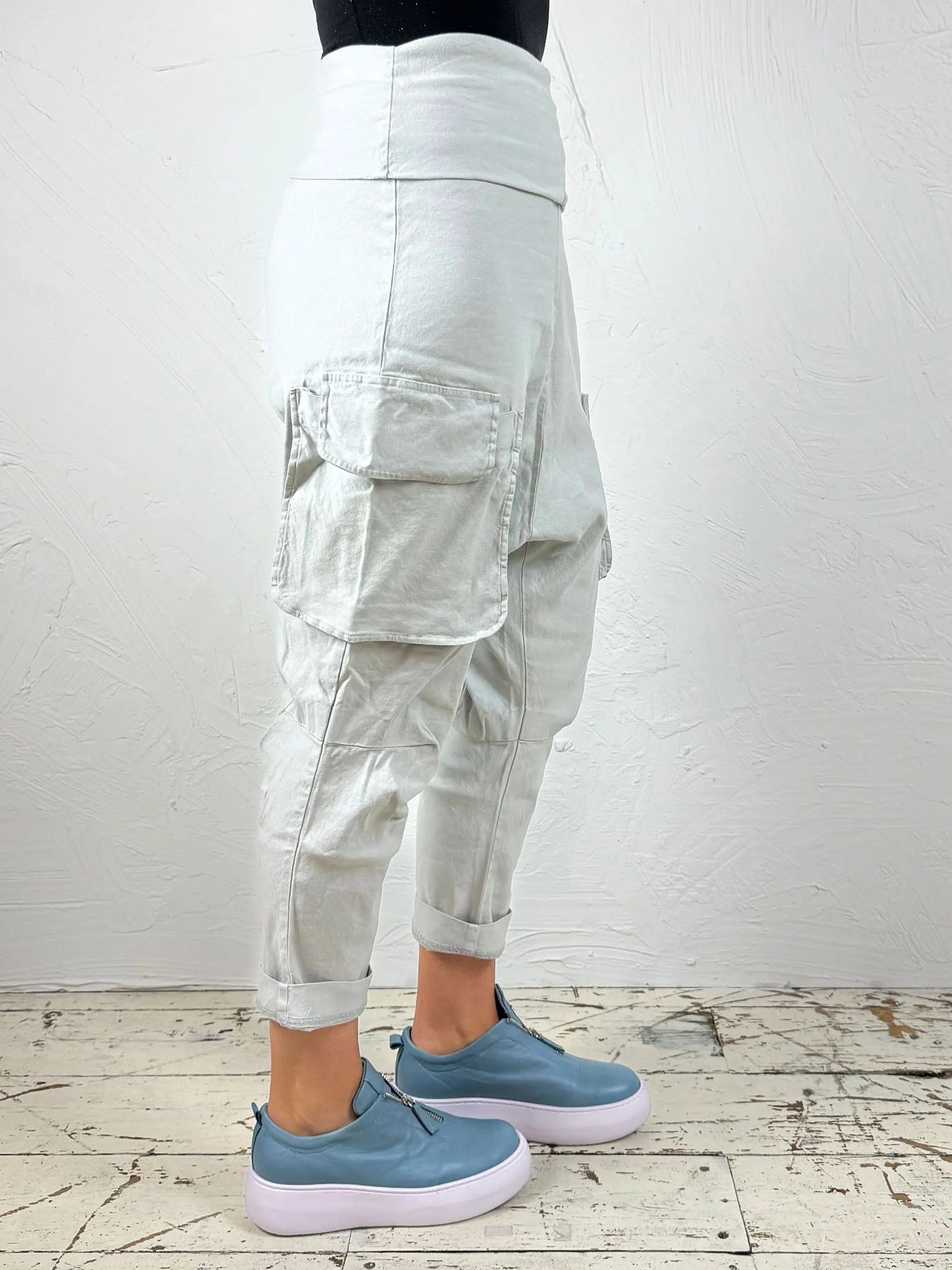 Stretchy Drop-Crotch Trousers '3830104'