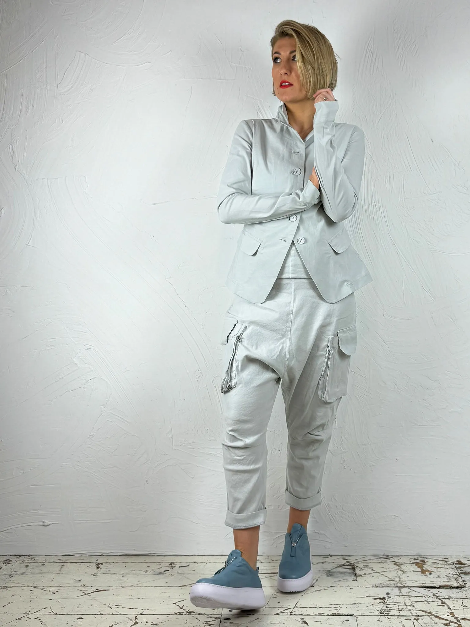 Stretchy Drop-Crotch Trousers '3830104'