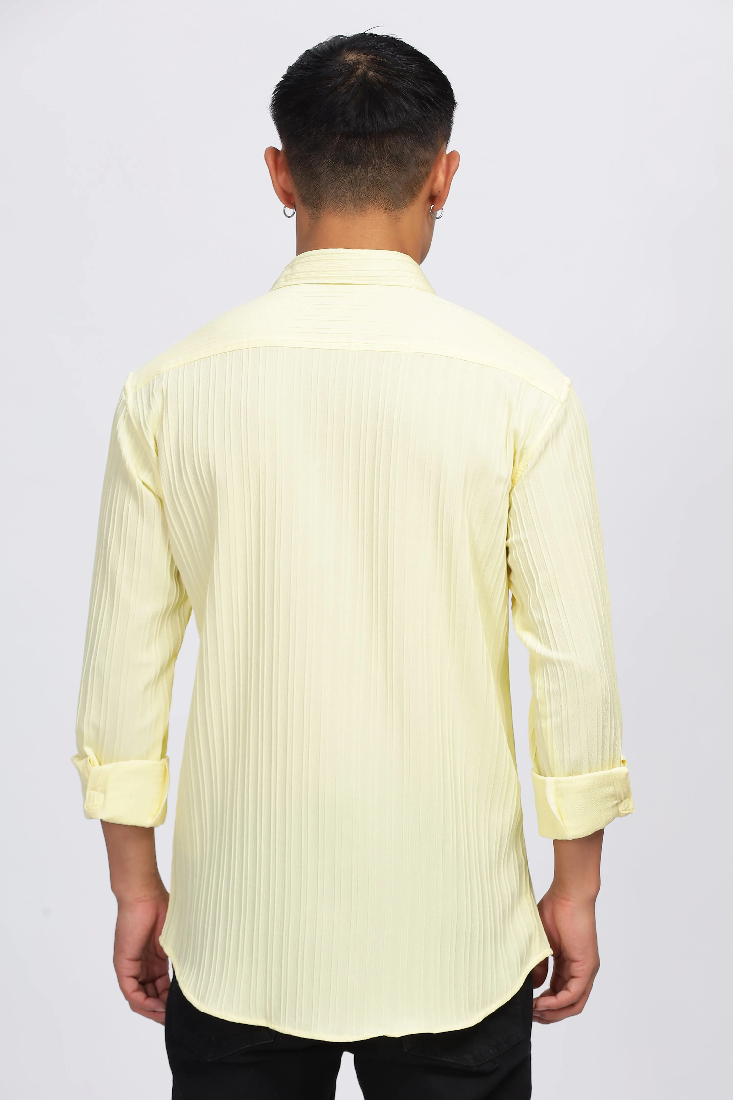 TEXTURED LIGHT YELLOW SHIRT