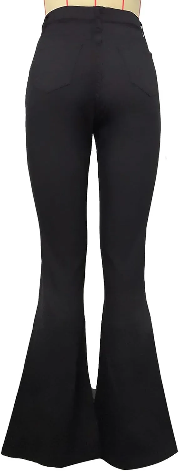 Women High-Waisted Skinny Stretch Flare Jeans Bootcut Bell Bottom Jeans Stretch Slimming Bell Bottoms Jeans Leggings