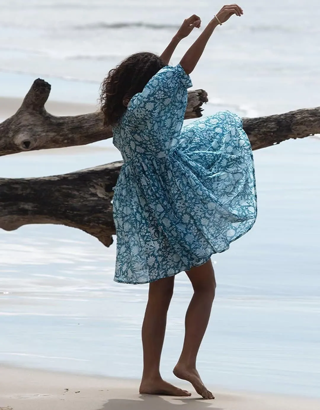 Women Summer Bohemian Floral Shirt Dress Cover Up Beach Dress Half Sleeve Mini Dress