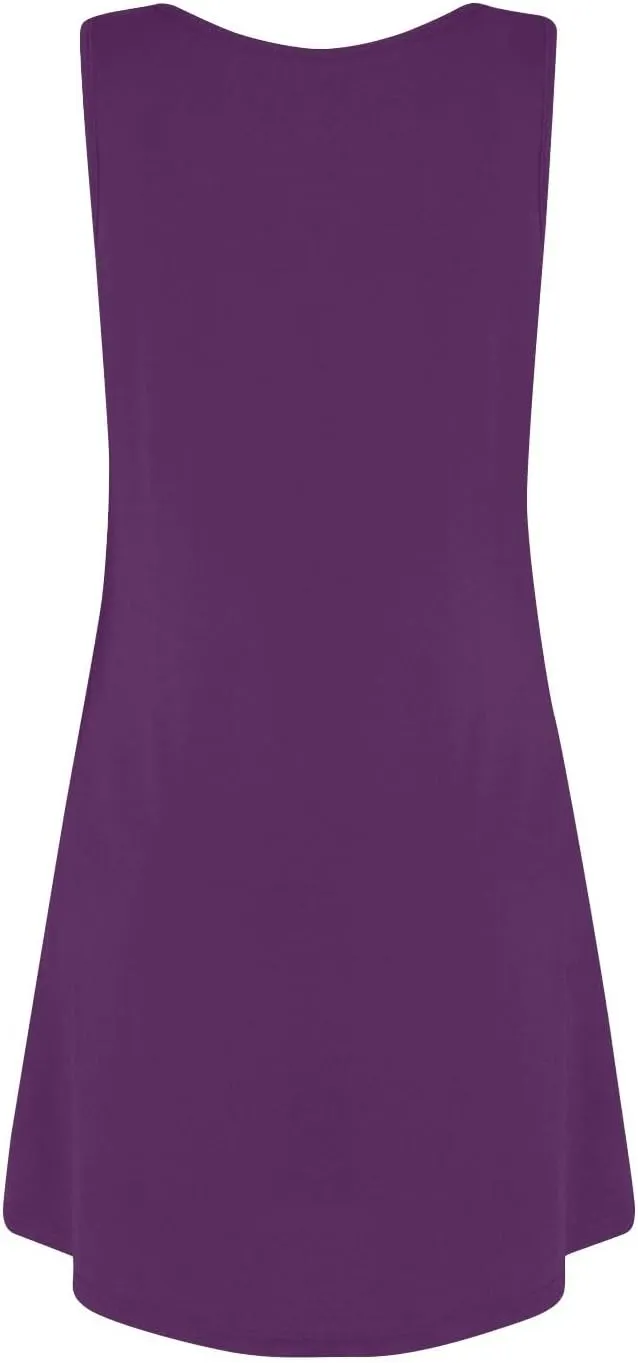 Womens Dresses Casual Summer Tank Dress Sundresses Sleeveless Short Dresses Office Spring Flowy Dress with Pocket