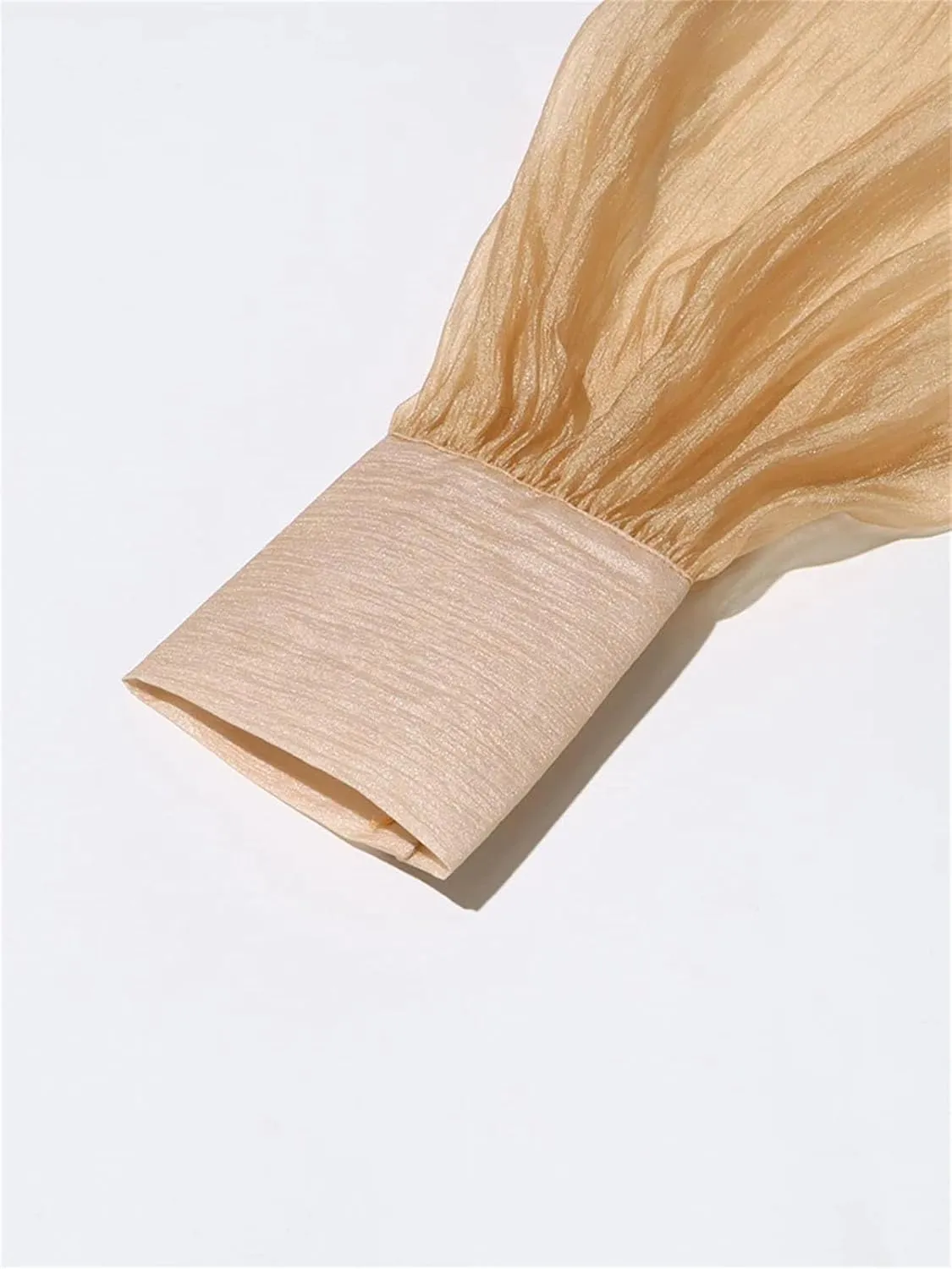 Women's V-Neck Lantern Sleeve High Waist Tie-Up Dress Elegant Splicing Zipper Long Skirt